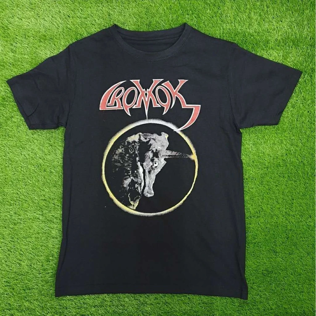 

Cromok Mean Meaner Rock Band Rockers Kumpulan Tee American Band Singer T-shirt Men Street Hip-hop Rock Short-sleeved Women Top
