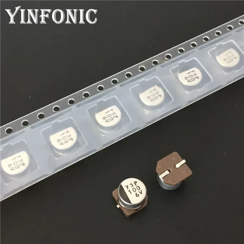 20 Stück/100 Stück 100 uF/6,3 V NICHICON WF-Serie 6,3 x 5,4 mm 6,3 V 100 uF SMD-Aluminium-Elektrolytkondensator mit niedriger Impedanz