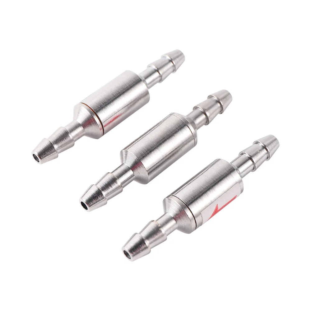 Stainless Steel Aquarium Mini One-way Check Valve 4/7mm Hose Connection Carbon Dioxide Check Valve For Fish Tank Air Pump