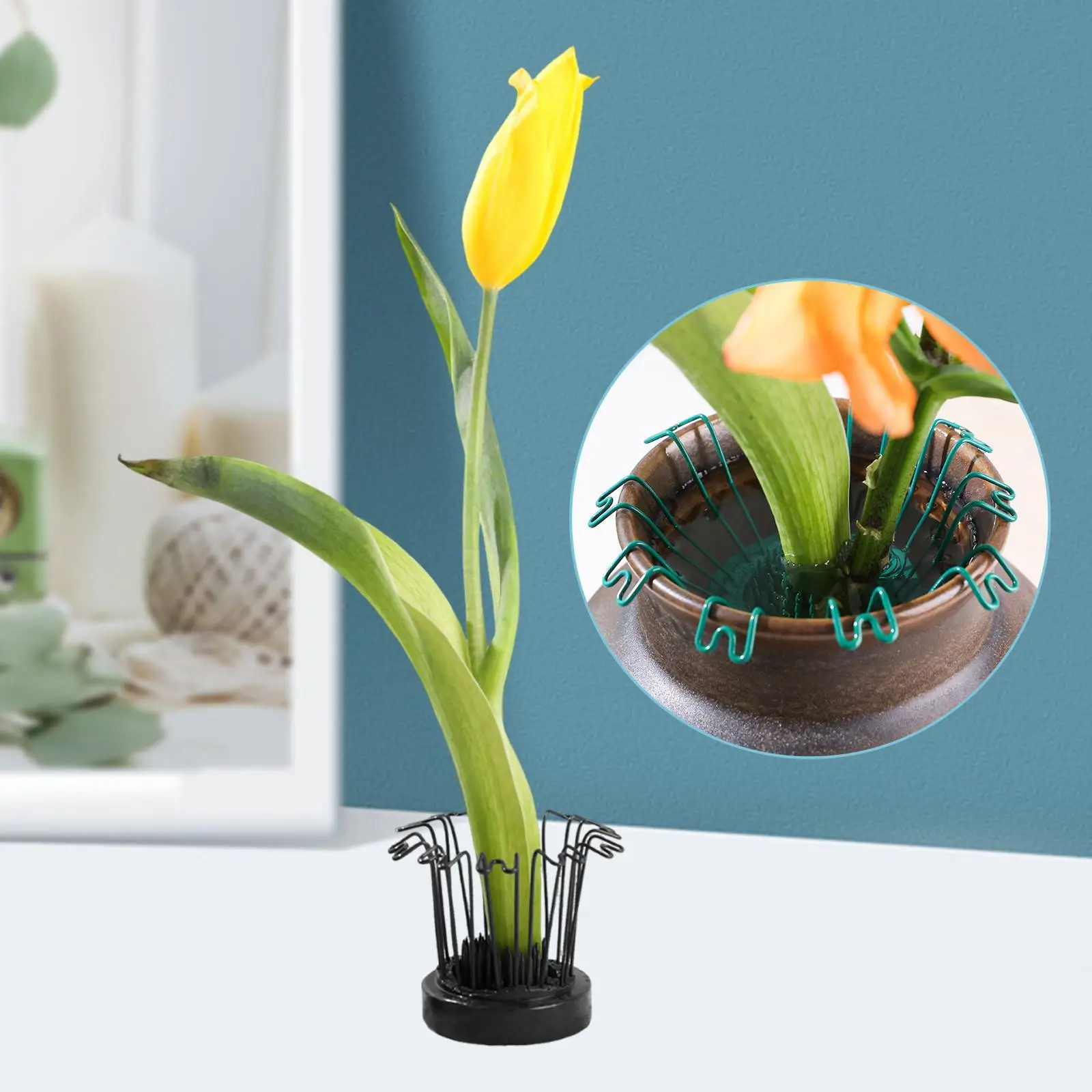 Japanese Kenzan Flower Frog Vase Floral Arrangements Tool for Workshops Sturdy 1.7x2.2inch Compact Accessories Portable
