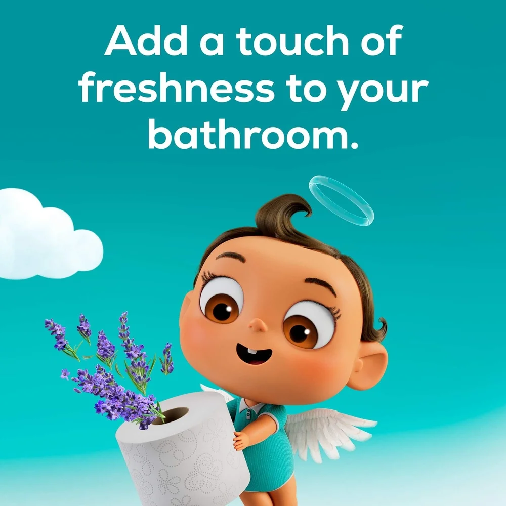 Lavender Scented 2-Ply Toilet Paper 48 Mega Rolls Soft Strong 320 Sheets Each Perforated Septic Safe Bathroom Essential