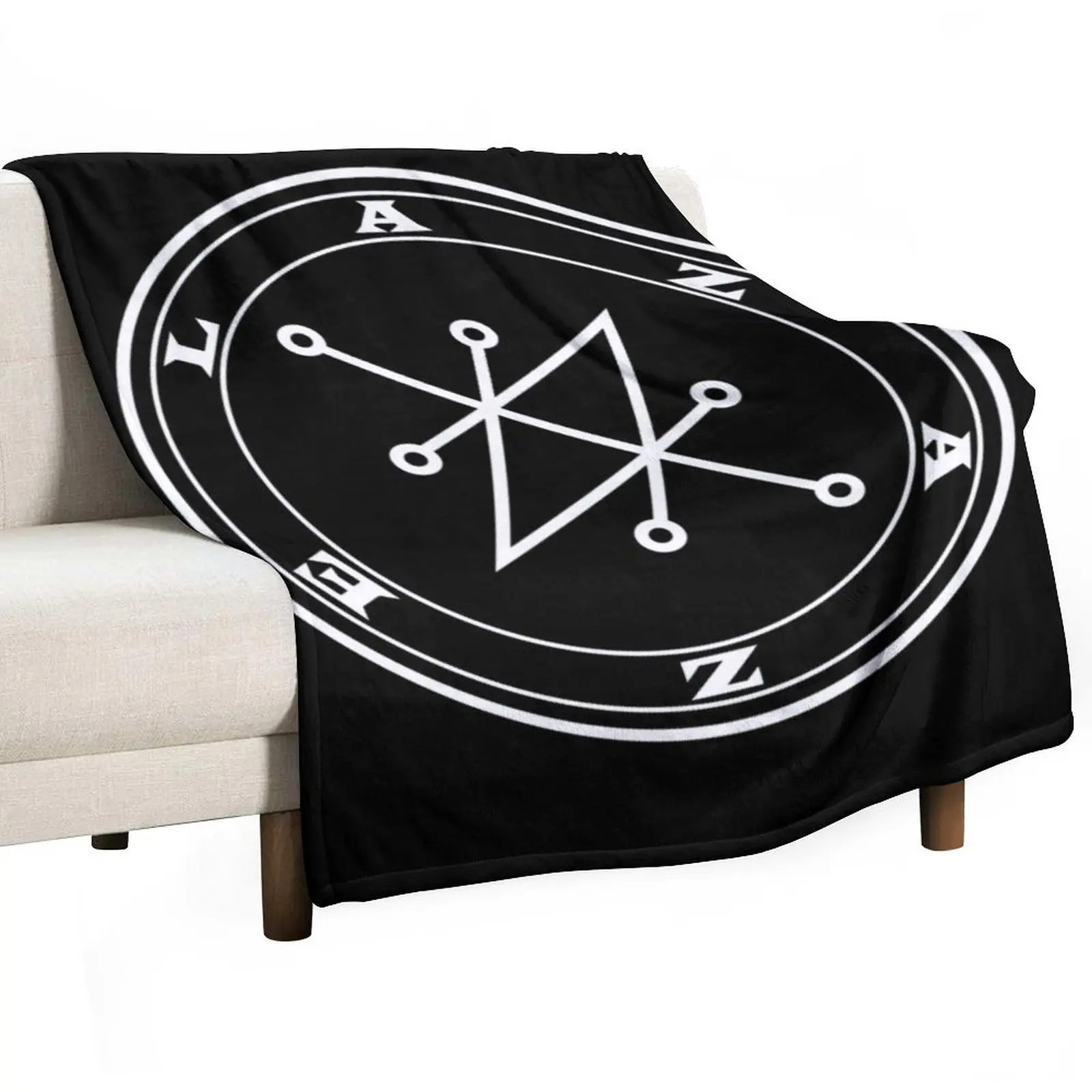 Azazel demon white Sigil occult Magick Seal Throw Blanket Sofa Throw decorative Giant Sofa Soft Plaid Blankets