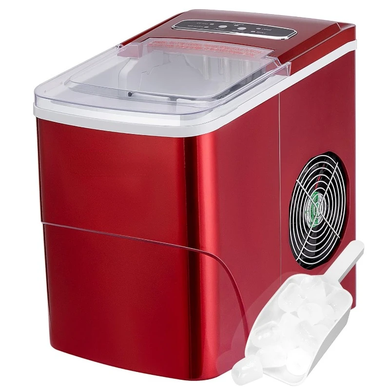 

Electric Portable Compact Countertop Automatic Ice Cube Maker Machine with Self Cleaning Function Visible Window