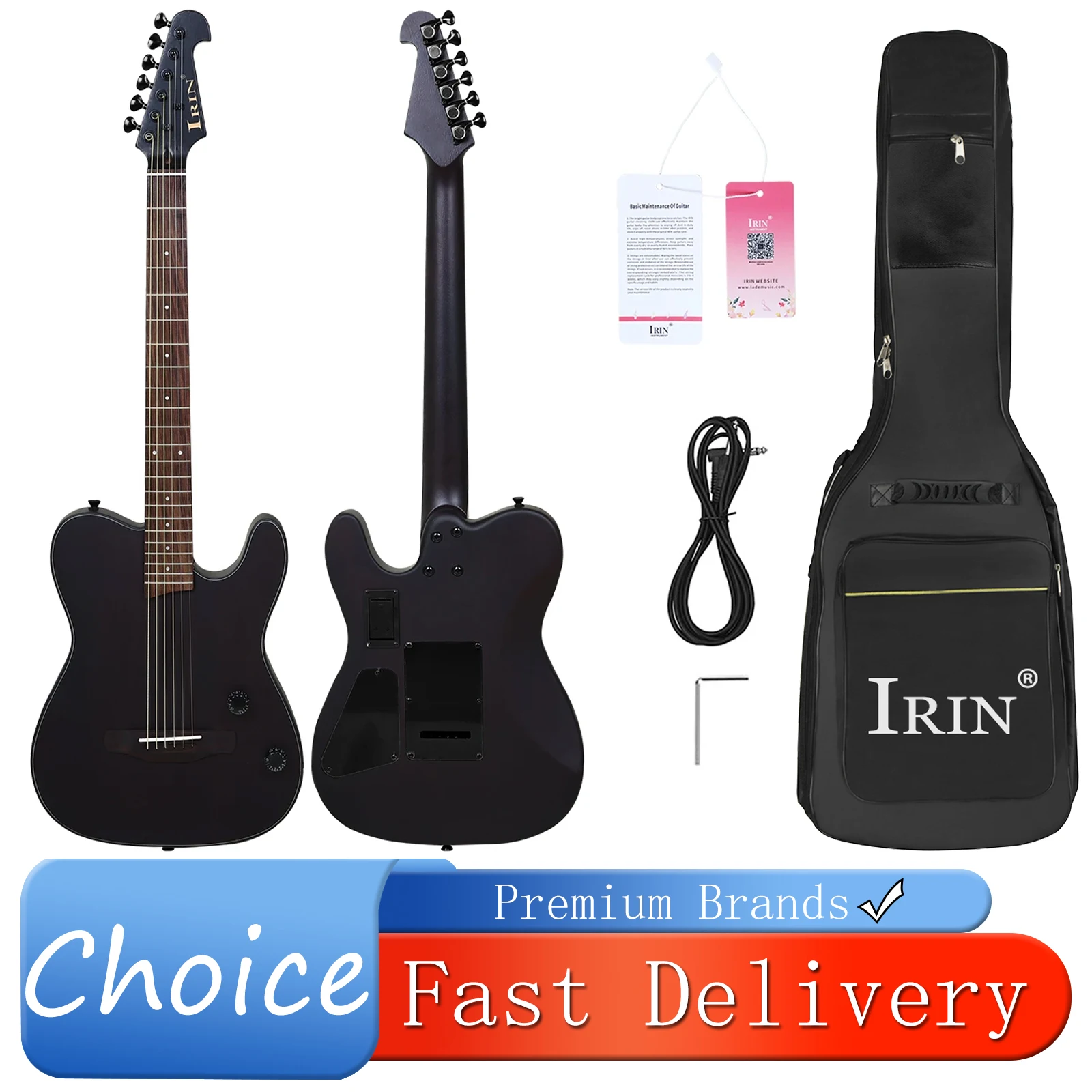 

Электрогитара IRIN R1 22, полная однобортная фолк-электрическая деревянная гитара, профессиональные вищипанные инструменты с сумкой
