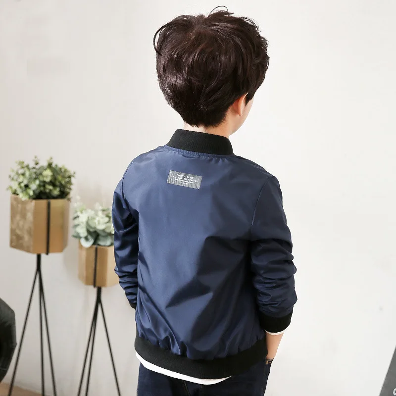 2020 Spring Autumn Jackets for Boy Coat Bomber Jacket Green Boy\'s Windbreaker Winter Jacket Kids Children solid Jacket 3-12Years