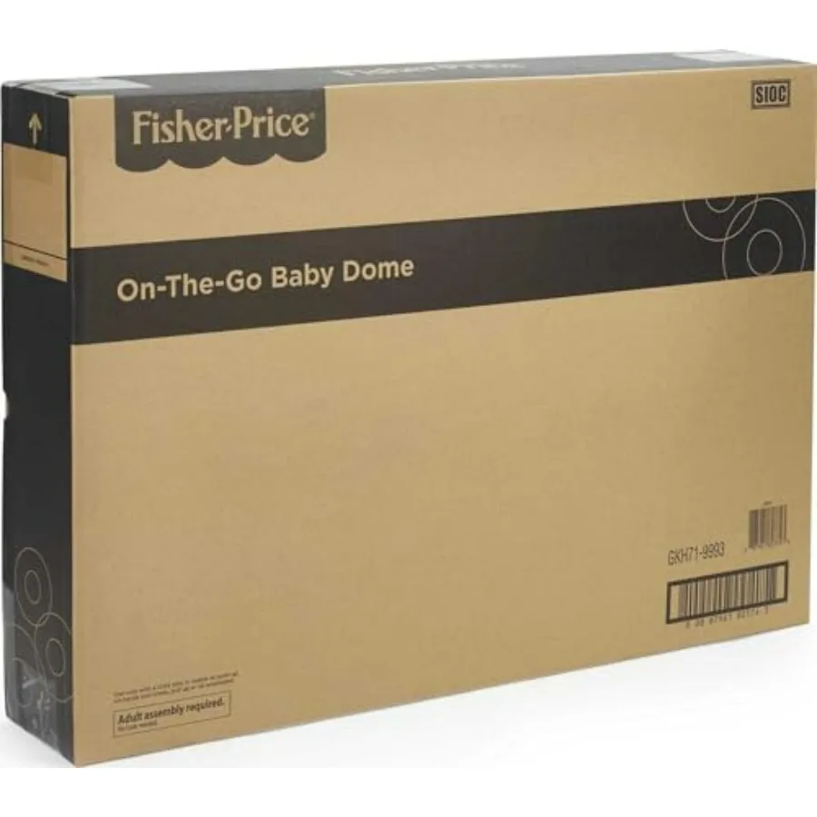 سرير محمول على TheGo Baby Dome مساحة لعب للسفر مع مظلة ألعاب لحديثي الولادة التنموية للنوم الآمن والترفيه