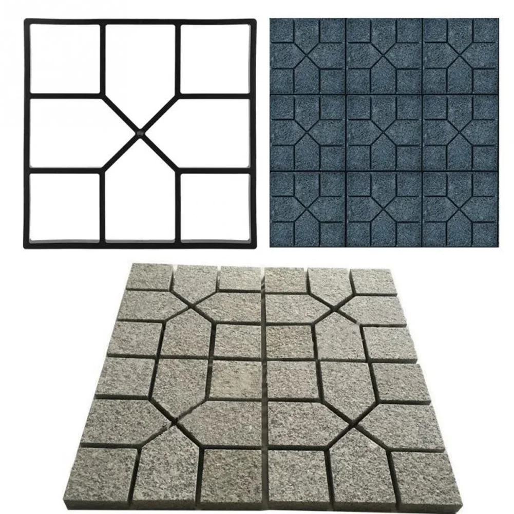 Kunststoff DIY Gartenweg Beton Ziegel Fliesen Form Pflaster Gehweg Pflaster Form manuell Pflaster Zement Korridor Auffahrt Werkzeug