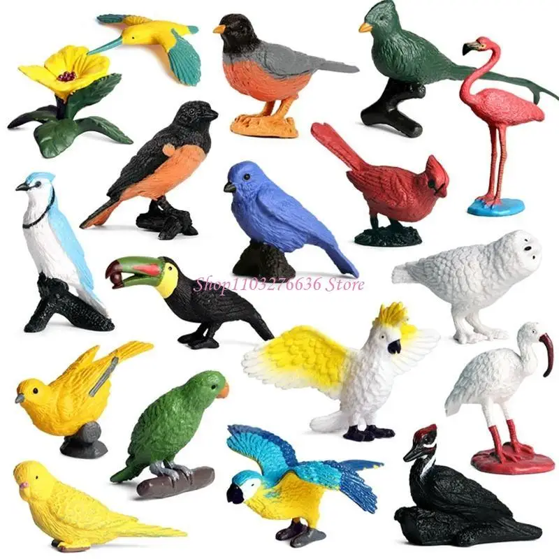 R6FD Kids Trick Toy Plastic Made Realistic Bird Figurines Creative for Age 6+ Kid