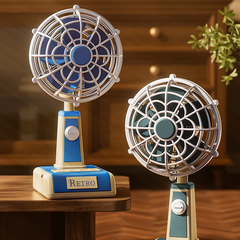 مروحة مكتب هادئة محمولة على سطح الطاولة، مروحة صغيرة شخصية عتيقة للمنزل والسفر والمدرسة والمطبخ واستخدام السيارة