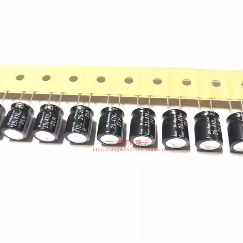 

10-100 шт. Ruby 25V470UF 10X12.5 серии ZLH, высокочастотный электролитический конденсатор с низким сопротивлением 470UF25V