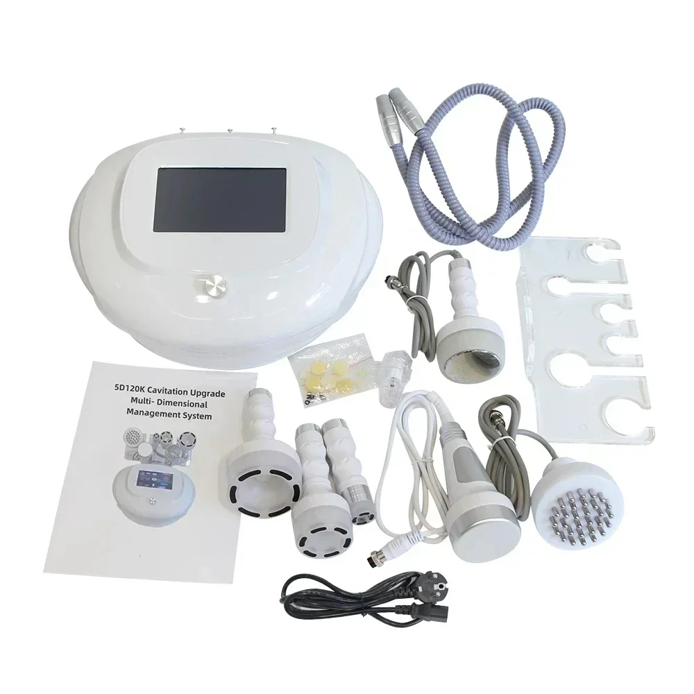 Hot 120K 6 in 1 Ultrasonic Cavitation 5D Machine Anti-cellulite Weight Loss Body Slimming Massage Skin Tightening Device 2024