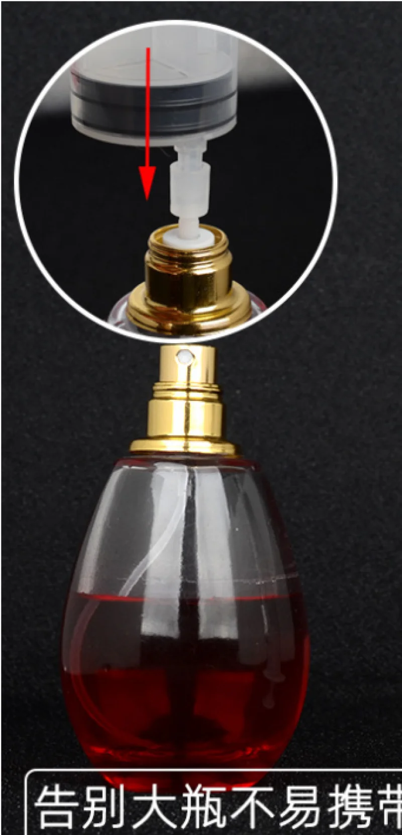 2ML 3ML 5ML 8ML10ML mini Protable plastic spray perfume bottle with Straight Draw Perfume Refill Tools