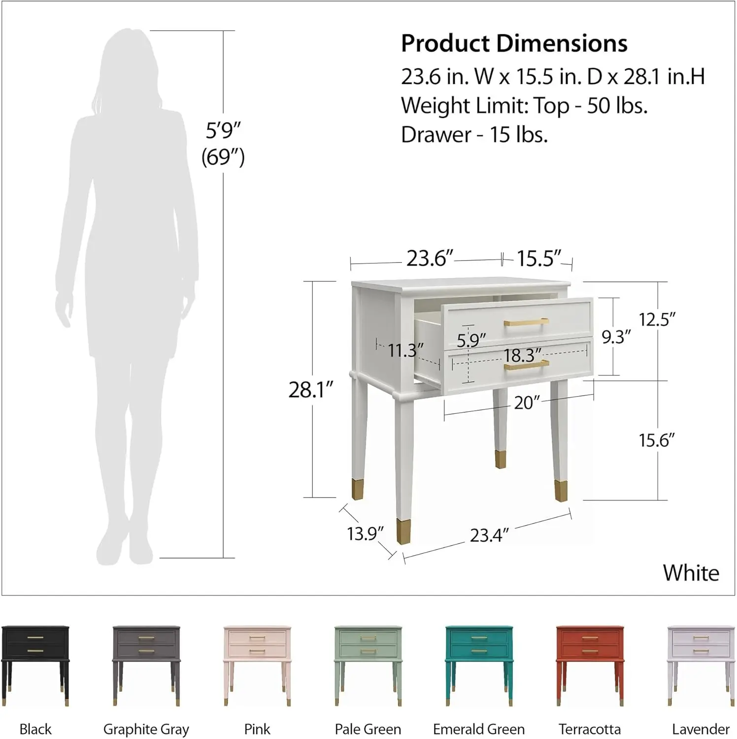 Mesa final Westerleigh, branca