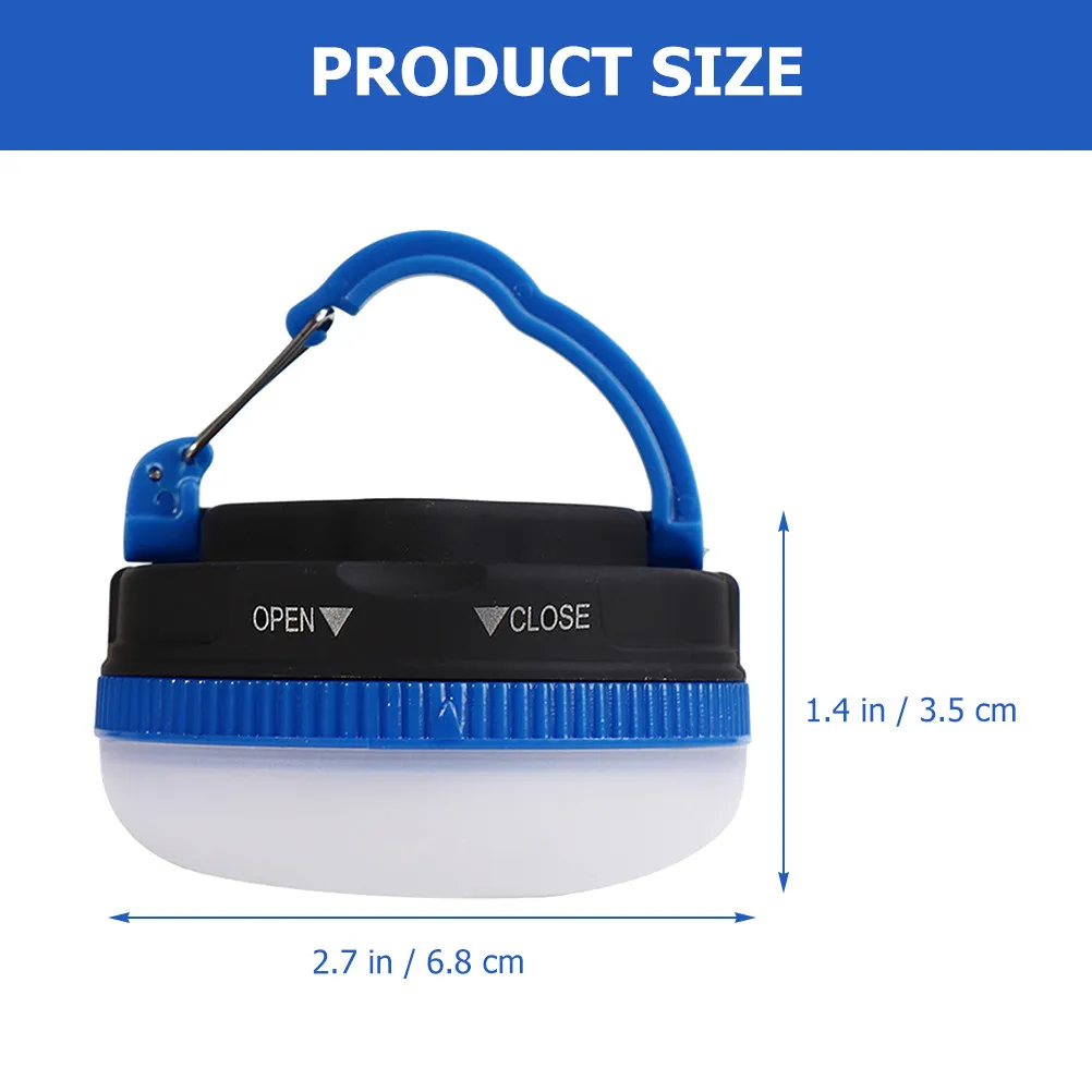 Portable LED Camping Light Bright Fade Resistant Tent Lamp with Hanging Hook Ideal for Camping Hiking Fishing Hunting