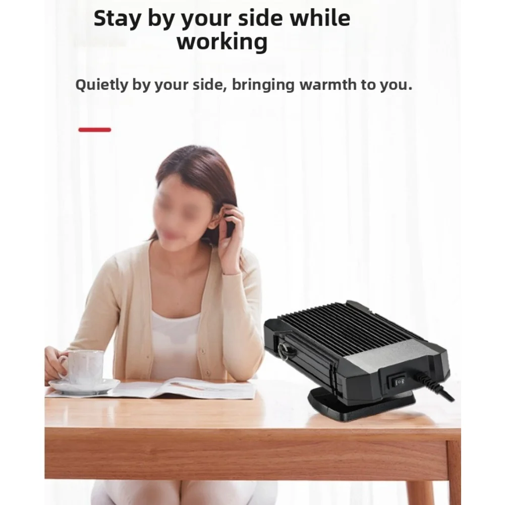 Portable 12V Car Heater Fan 150W with 360 Degree Rotation for Vehicle Windshield Defrost and Comfortable Ventilation