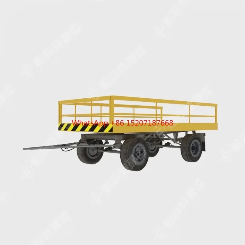 Traction flatbed truck, workshop large tonnage heavy-duty traction flatbed truck, universal wheel flatbed trailer