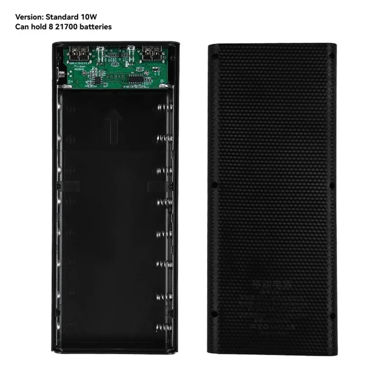 A003 Power Bank DIY Shell Case Battery Charger Box With Lighting Function 8X21700 Battery Shell Storage Organize 22.5W+15W