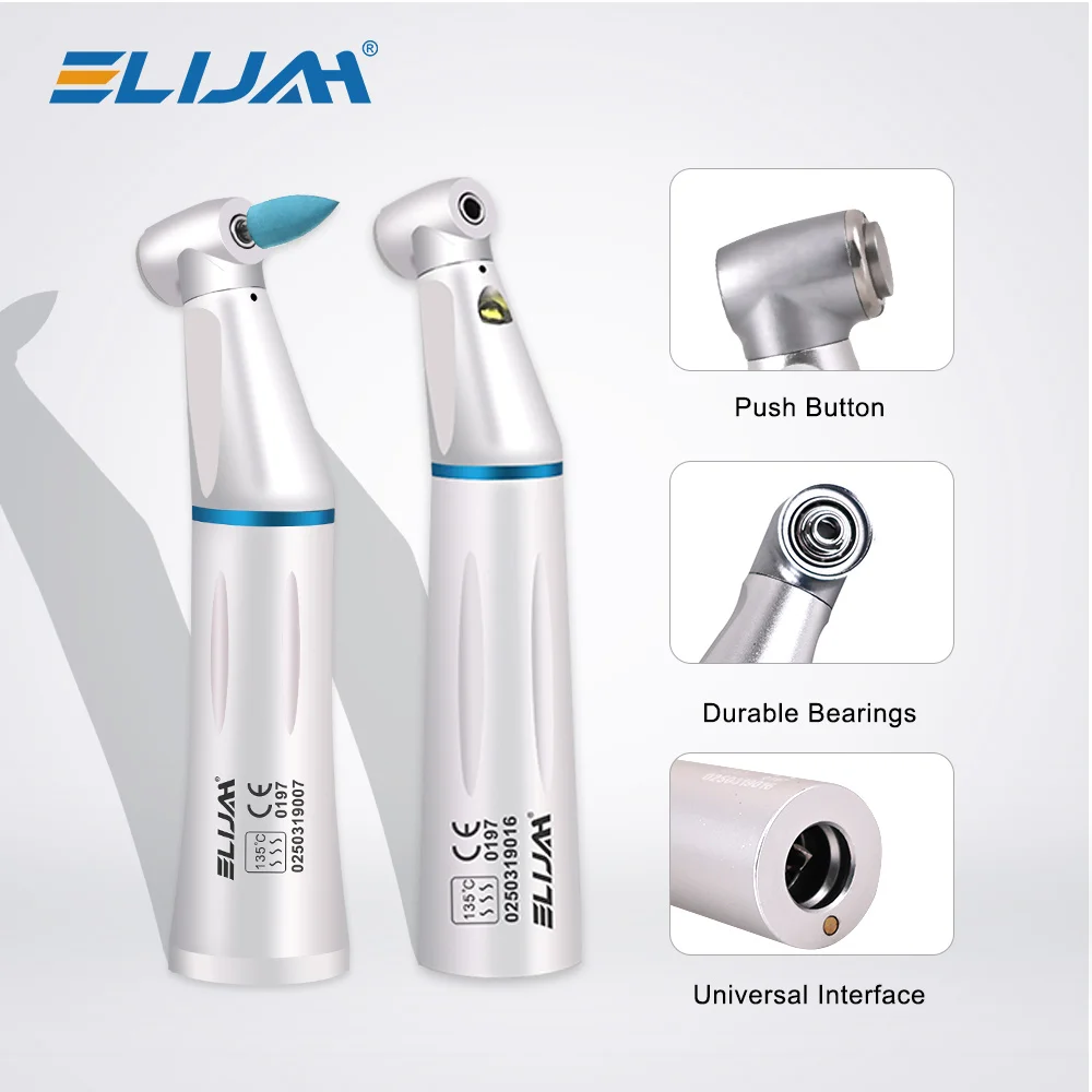 Dental LED 1:1 Contra Winkel Handstück Interne Wasser Spray E-typ Low Speed Handstück Push Button Air Turbine Zahnmedizin werkzeuge