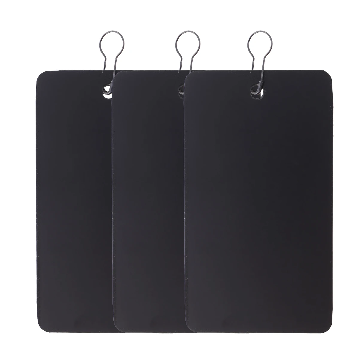 

200 Pcs Black Plastic Hanging Tag ID Holder Gourd Pin PVC Tags Pins for Clothes