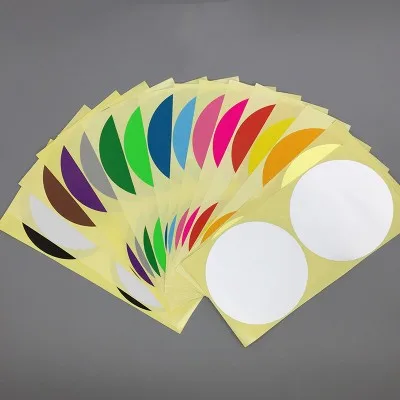 30pcs 10cm Round Self-adhesive Sticker Blank Color Label Clothes Number Classify Sticker Waterproof