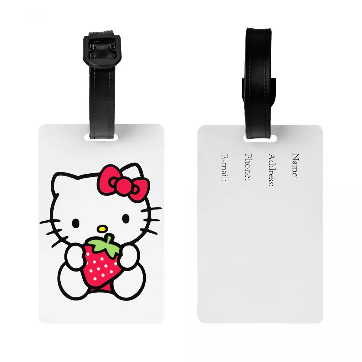 Custom Sanrio Hello Kitty Luggage Tag for Suitcases Privacy Cover Name ID Card