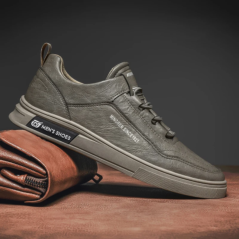 

Весенние мужские кожаные туфли: нескользящие, водонепроницаемые, маслостойкие, для повседневной носки, спорта, кухни и работы. Модная мужская обувь.