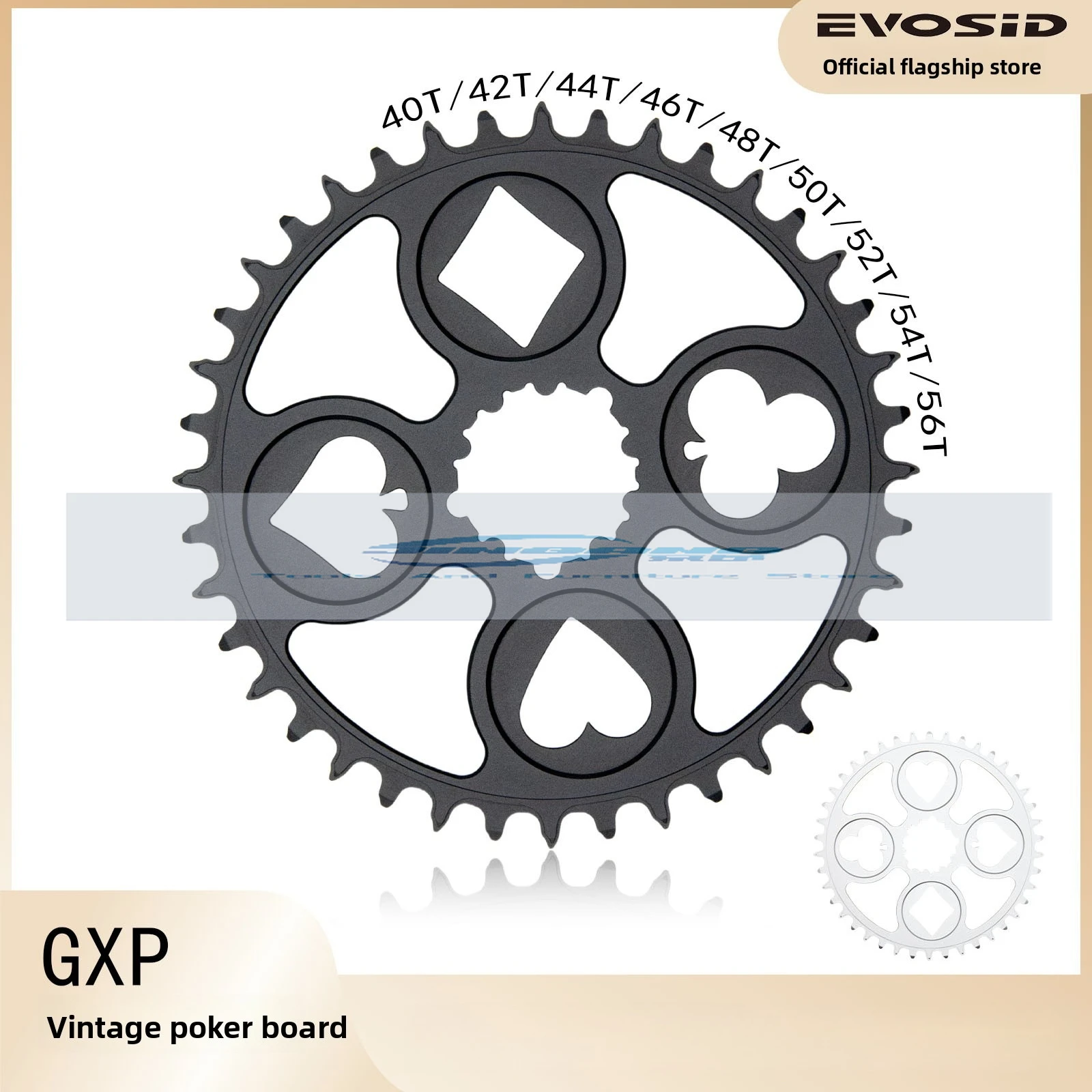 

EVOSID Poker road car tooth plate 12-speed straight-mounted positive and negative tooth single plate 0 offset 3 nail tooth plate