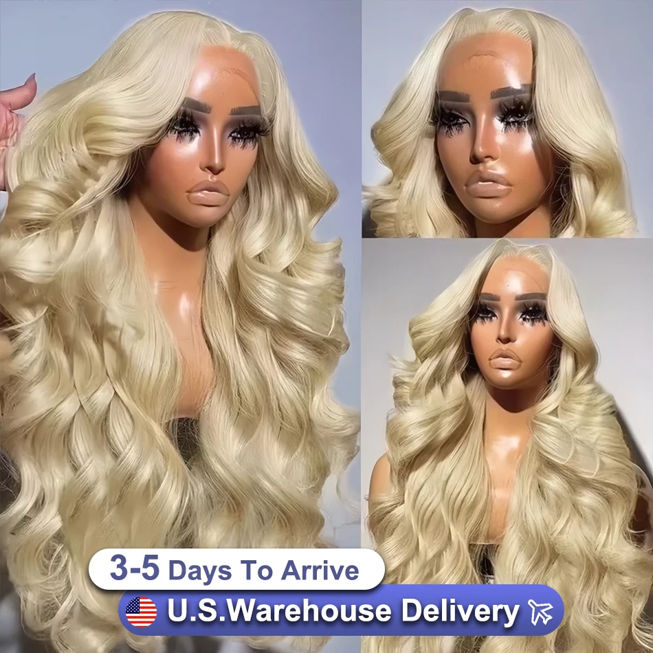 

Brazilian Real Hair Blonde 13x6 HD Lace Frontal Wig 30 40Inch 250 Density Body Wave Human Hair Wig 13x4 Lace Front Human Hair
