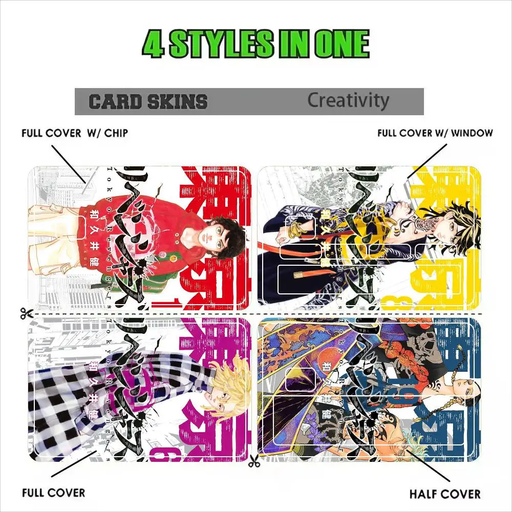 Tokyo Revengers Manga   Sticker Film Tape Skin for Credit Card Debit Card Cartoon Waterproof Stickers