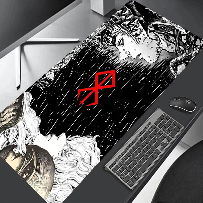 Gaming Accessories Varmilo Keyboard Computer Mousepad CS GO LOL Big Mouse Pad Berserk Guts Anime Dywan Gamer 90X40 XXL Desk Mat