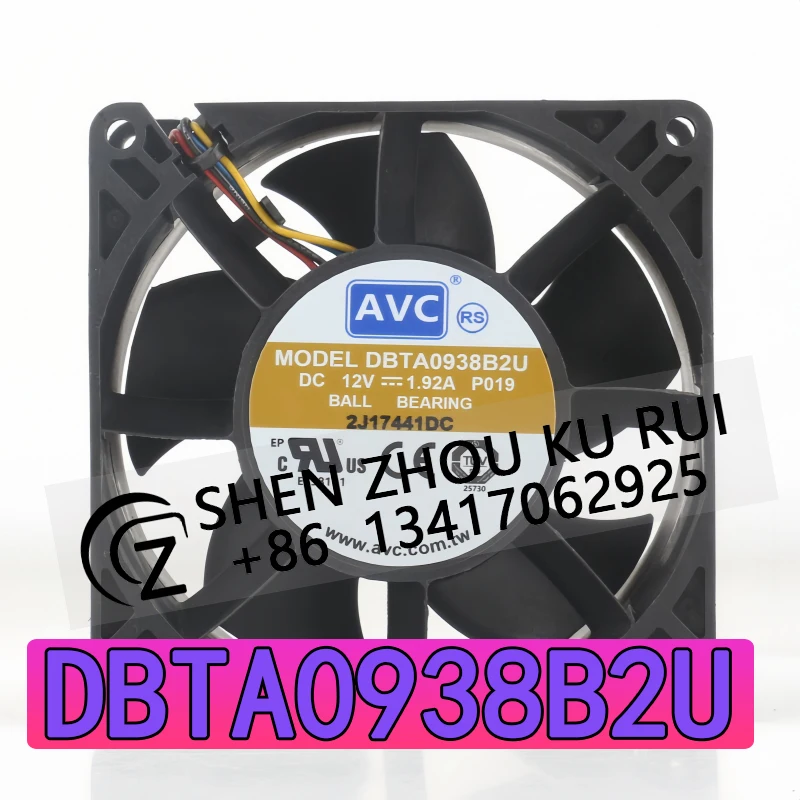 

AVC 90X90X38MM 12V 1.92A AC EC 9038 9CM Four-wire PWM Ultra-brute force High air volume server DBTA0938B2U cooling fan