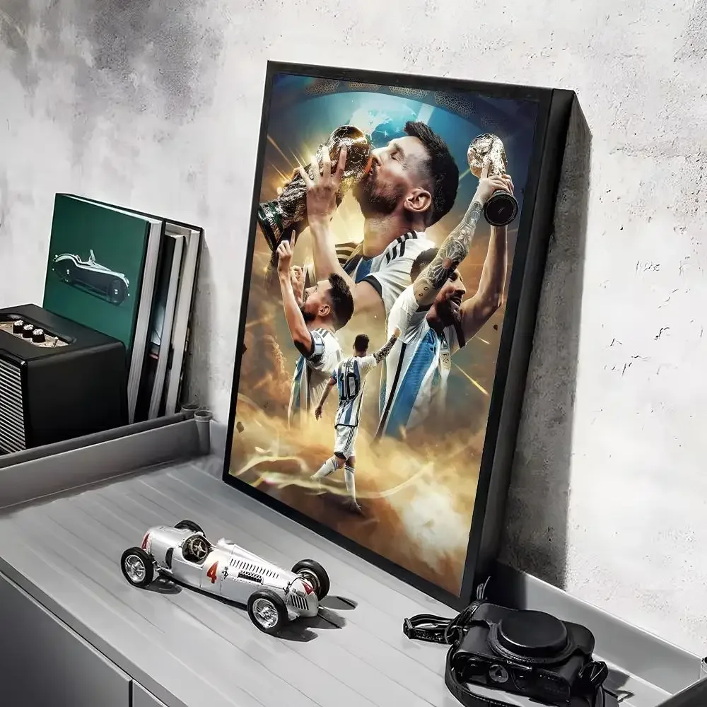 Fußballstar L-Lionel M-Messi Poster Aufkleber Wandbild Wandtattoos für Schlafzimmer Wohnzimmer Zuhause Selbstklebende Dekoration Geschenk – Detail 24