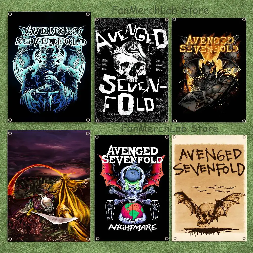 

A-Avenged Sevenfold Band Flag Tapestry Banner For Bedroom Outdoor Living Room Restaurant Bar Wall Decor Party