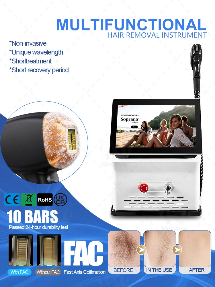 White‑Elf 2‑in‑1 Single Handpiece Diode Laser Machine 755 808 830 940 1064nm Ice Painless Hair Removal Picosecond Tattoo Removal