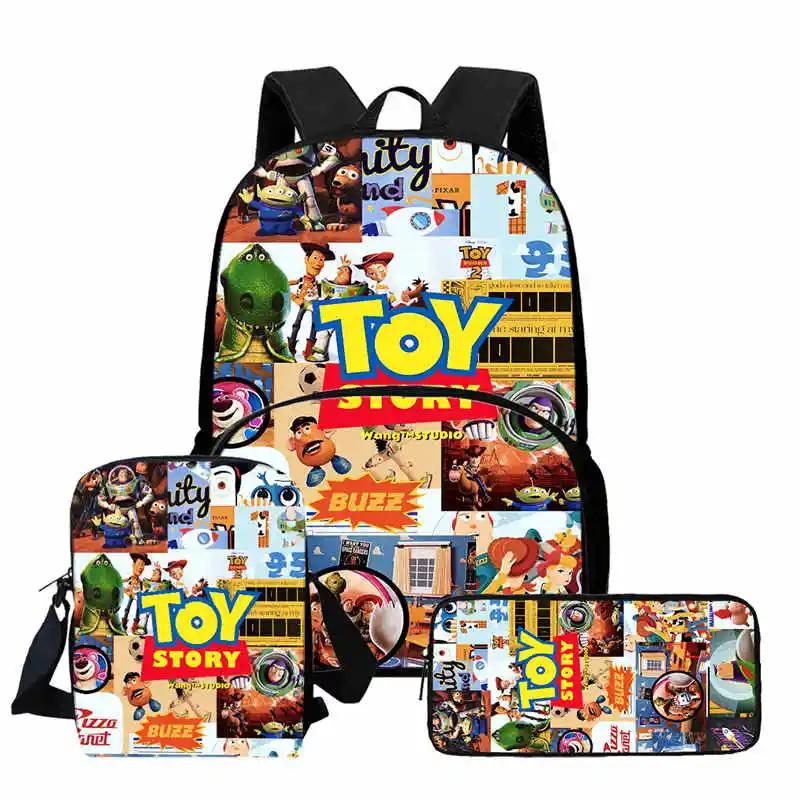 

Child School Backpack with Front Pocket,Shoulder Bags,Pencil Bags for Aged 5-10,Cartoon Toy Story School Bags for Boys Girls