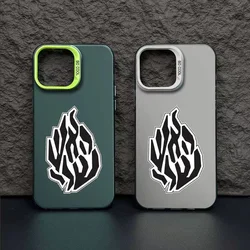 Fashion Black Flames Phone Case For iPhone 16 15 14 13 12 11 mini Pro Max X XR XSMAX 8 7 Plus Anti Fall Matte Back Cover