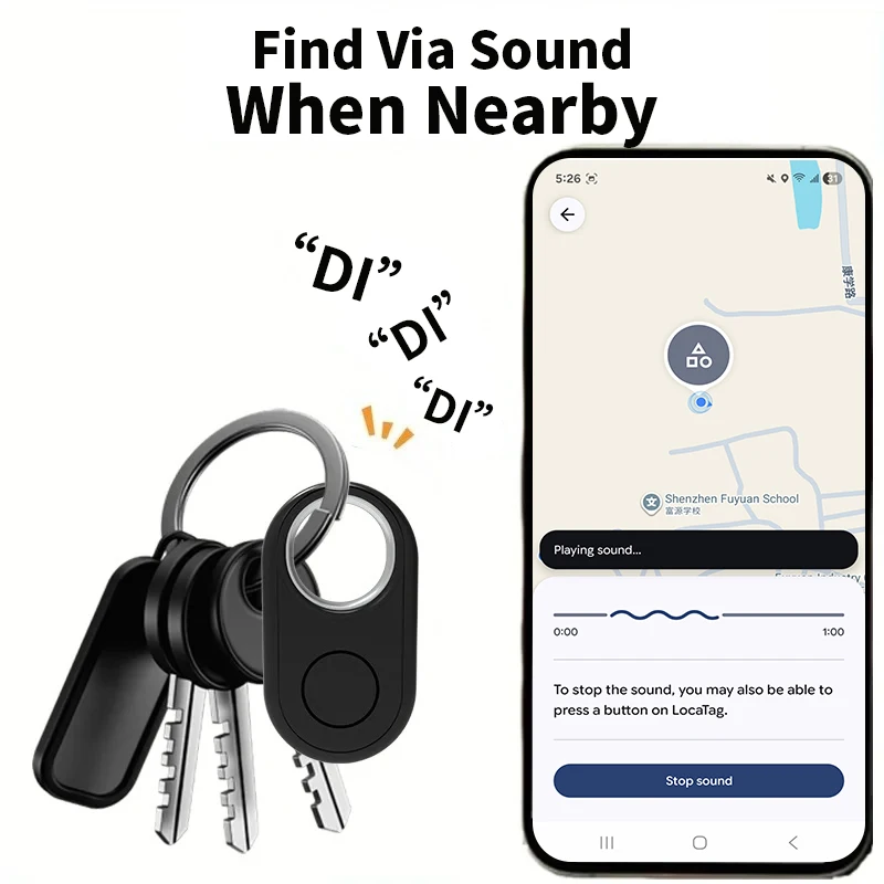 4-PACK Far Away Positioning Locator Work with Google's Find Hub App Location Tracking Tag Pets Finder for Pixel Xiaomi Moto GMS image 3