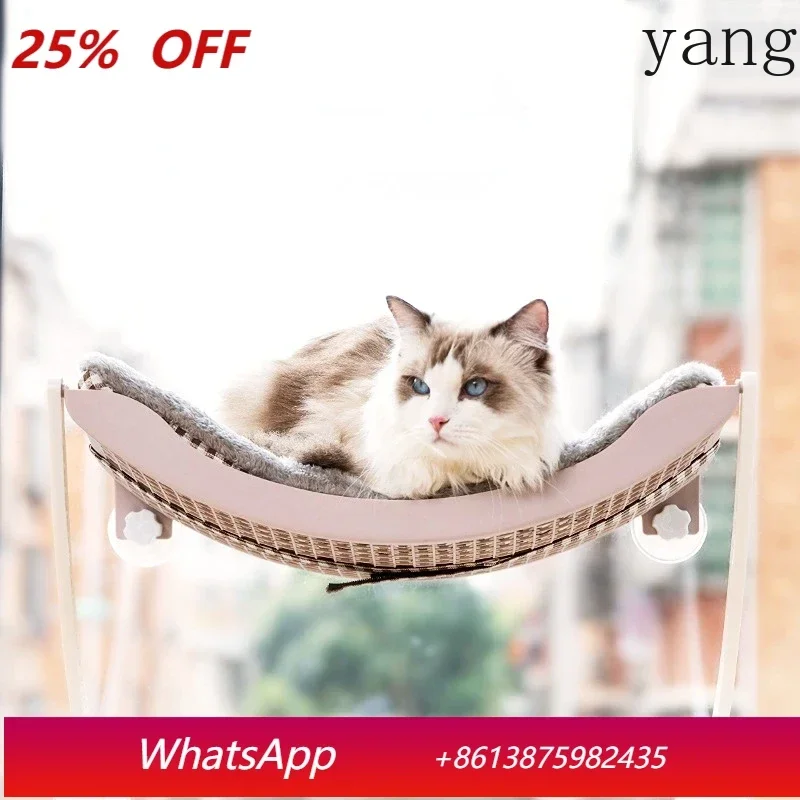 

Cute Cat Hanging Beds Comfortable Sunny Window Seat Mount Bearing 15kg Strong Cats Hammock Cat Bed Shelf Seat Hammock For Cats