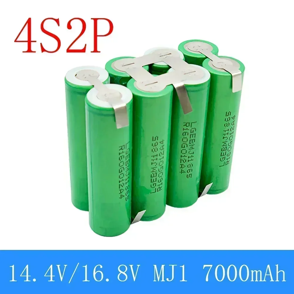 حزمة بطارية جديدة 2S 8.4V 3S 12، 6V 4S 16، 8V 5S 21V MJ1، بطارية 18650 MJ1 3500mAh، لبطارية مفك براغي 18 فولت