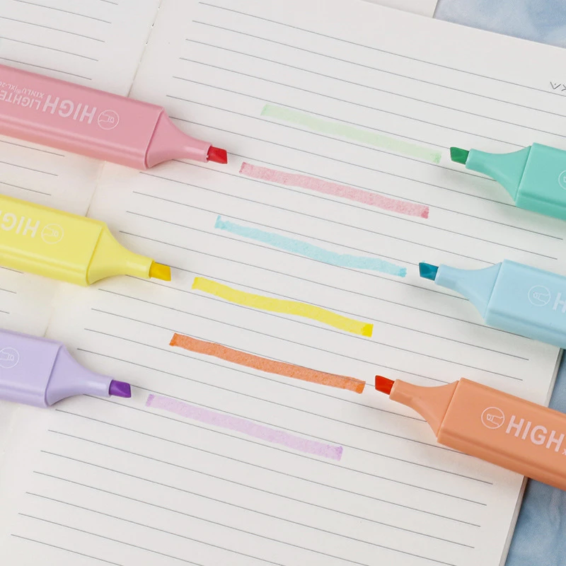 Candy Color High Appearance Level Eye Color Highlighters Student Highlight Markers Children's Ledger Color Pens Highlighters