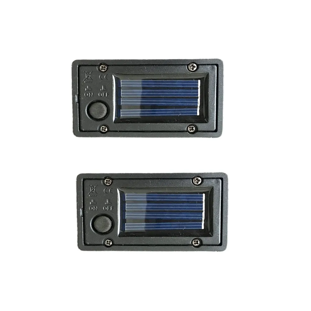 2pcs Solar Lights Replacement Top With LED Bulbs Easy Install Auto On/Off Weatherproof For Garden & Pathway Lighting