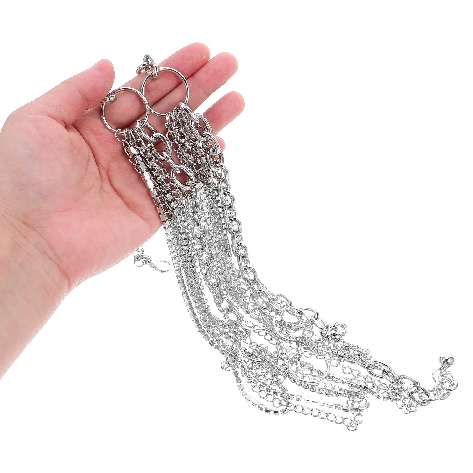 

Retro Rhinestone Waist Chain Body Belt Layered Chains Elegant for Women Belly Jewelry