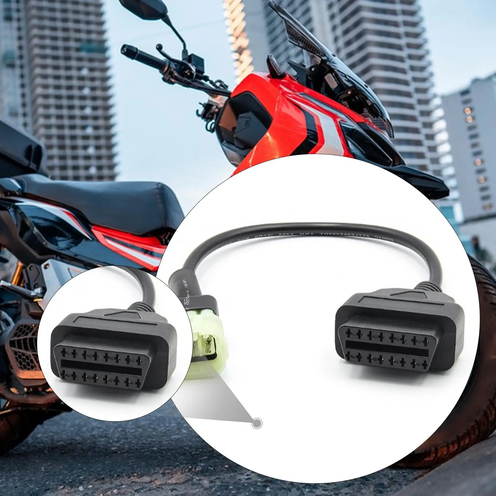 

Кабель-адаптер для мотоцикла, 6-контактный, для замены и ремонта, практичный инструмент, соединительные аксессуары