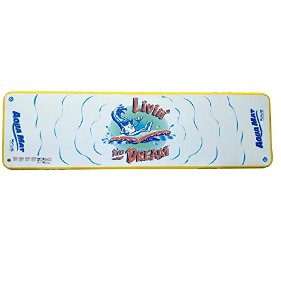 

Inflatable Aqua Mat Platform and Swim Dock with Dropstitch PVC Construction for Pool Use Durable Blue Design Reinforced Stabili