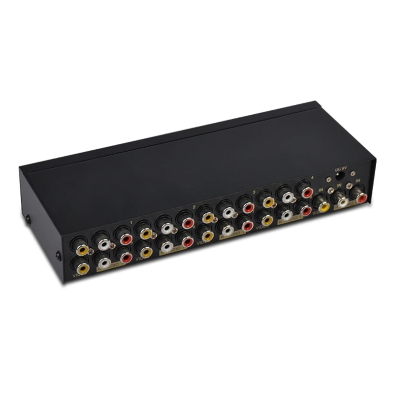 8-weg Composiet RCA Splitter 1X8 Video 1 in 8 uit Selector Box Splitter Distributeur voor STB DVD HDTV