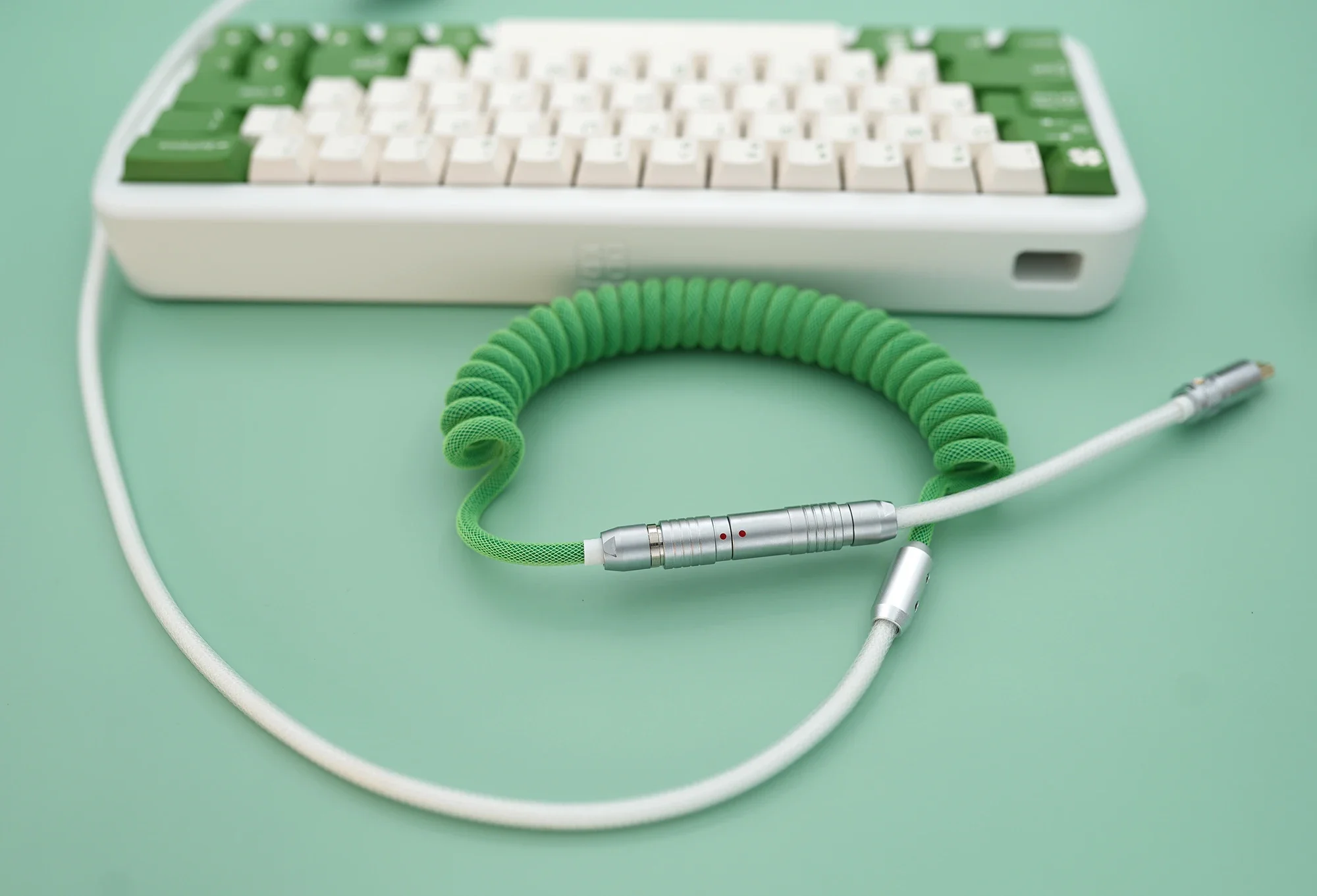 GeekCable Manual Computer Mechanical Keyboard Data Cable FILCO Holy Hand Second Generation line SP Cheese Green