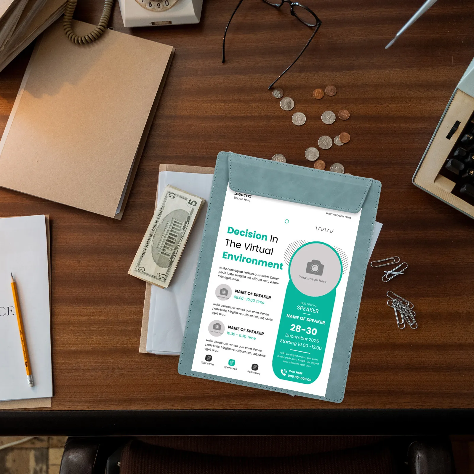 

Multipurpose Magnetic Clipboard Office Writing Board Data File Storage Portable Writing Support Board Conference