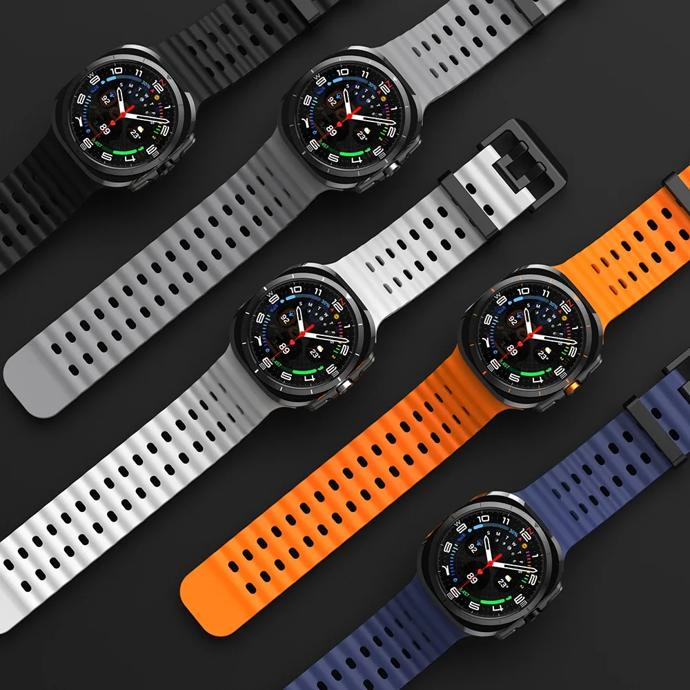 No Gaps Silicone Sports Marine Strap For Samsung Galaxy Watch Ultra Band For Galaxy Watch Ultra 47mm Bracelet Watchband