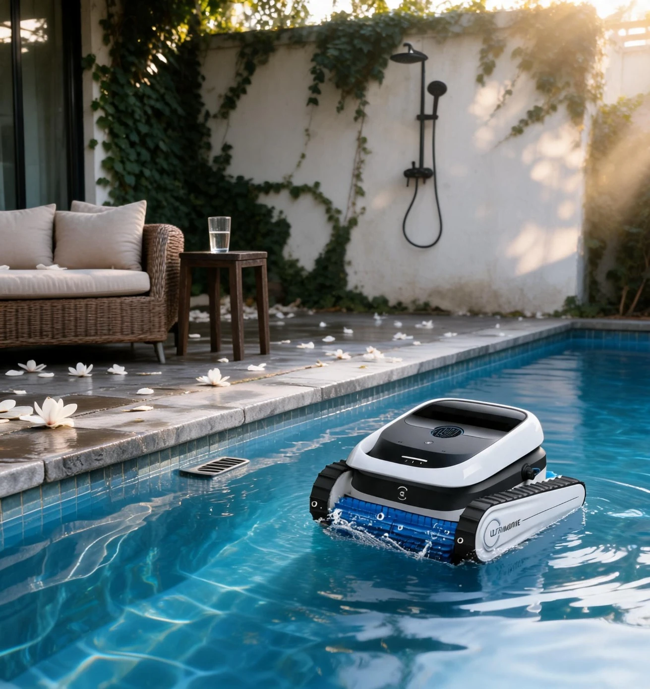 Ultramarine P1 Cordless Pool Cleaner Robot 180 Min Runtime Smart Navigation App Control Wall Climbing Vacuum Inground Pools
