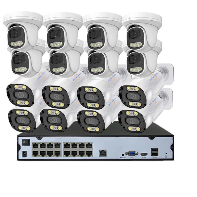 

Jianvision 16-Ch 4K Complete Poe Security Camera System Indoor/Outdoor Metal Body Network IP CCTV Waterproof IP66 NVR Data